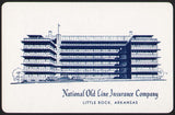 Vintage playing card NATIONAL OLD LINE INSURANCE building Little Rock Arkansas