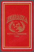 Vintage playing card NEBRASKA National Champions 1994 football helmet pictured