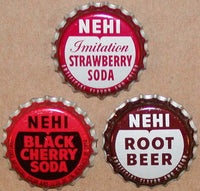 Vintage soda pop bottle caps NEHI Collection of 8 different unused new old stock