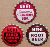 Vintage soda pop bottle caps NEHI Collection of 8 different unused new old stock