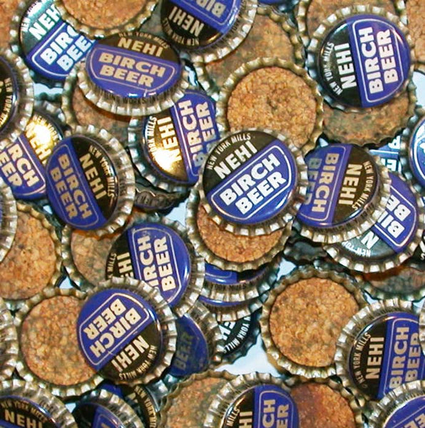 Soda pop bottle caps Lot of 25 NEHI BIRCH BEER #1 cork unused new old stock