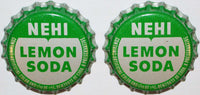 Soda pop bottle caps Lot of 100 NEHI LEMON SODA cork lined unused new old stock