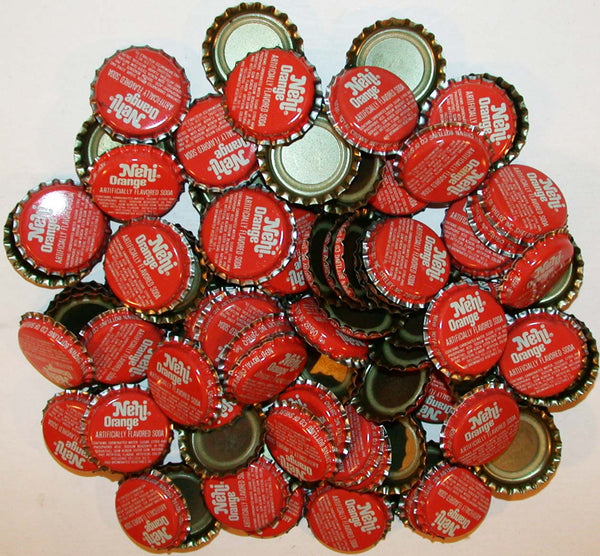 Soda pop bottle caps Lot of 100 NEHI ORANGE plastic lined unused new old stock