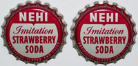 Soda pop bottle caps Lot of 100 NEHI STRAWBERRY cork lined unused new old stock