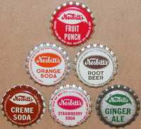 Vintage soda pop bottle caps NESBITTS Collection of 15 different new old stock