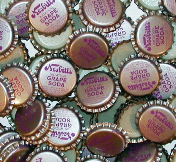 Soda pop bottle caps Lot of 12 NESBITTS GRAPE #2 plastic lined new old stock