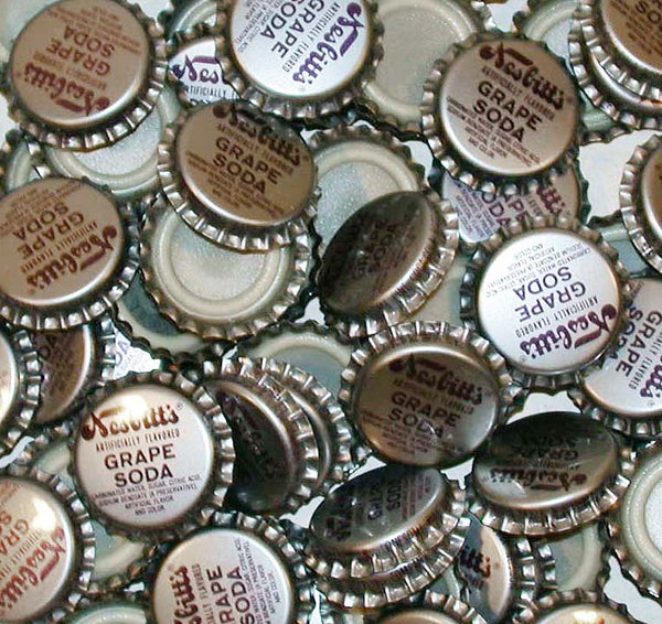 Soda pop bottle caps Lot of 12 NESBITTS GRAPE #1 plastic lined new old stock
