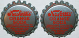 Soda pop bottle caps Lot of 12 NESBITTS ORANGE SODA plastic lined new old stock