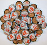 Soda pop bottle caps Lot of 100 NESBITTS ORANGE cork lined unused new old stock