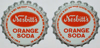 Soda pop bottle caps NESBITTS ORANGE Lot of 2 cork lined unused new old stock