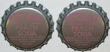 Soda pop bottle caps Lot of 12 NESBITTS PEACH plastic lined unused new old stock