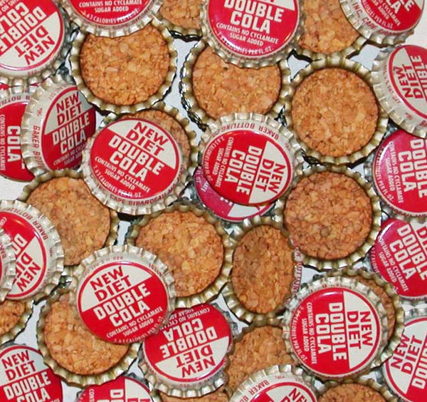 Soda pop bottle caps Lot of 12 DIET DOUBLE COLA cork lined unused new old stock