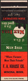 Vintage matchbook cover NEW IDEA FARM EQUIPMENT Winona Minnesota F A Krause Co