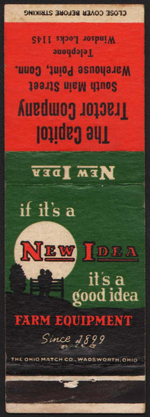 Vintage matchbook cover NEW IDEA Farm The Capitol Tractor Warehouse Point Conn