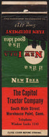 Vintage matchbook cover NEW IDEA Farm The Capitol Tractor Warehouse Point Conn