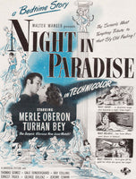 Vintage magazine ad NIGHT IN PARADISE movie from 1945 Merle Oberon Turhan Bey