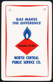 Vintage playing card NORTH CENTRAL PUBLIC SERVICE Natural Gas Creighton Nebraska