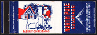 Vintage matchbook cover NORTH POLE COLORADO Merry Christmas Foot of Pikes Peak