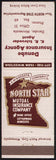 Vintage matchbook cover NORTH STAR Insurance state pictured Danube Agency Minnesota