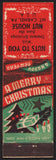 Vintage matchbook cover NUTS TO YOU Merry Christmas theme Nut House Mt Carmel PA