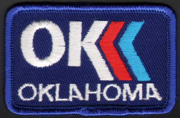 Vintage uniform patch OK OKLAHOMA unused new old stock and n-mint+ condition