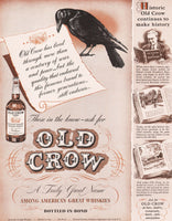 Vintage magazine ad OLD CROW Bourbon Whiskey from 1942 Historic Old Crow stories