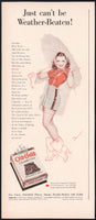 Vintage magazine ad OLD GOLD CIGARETTES 1939 George Petty pinup girlie Weather