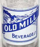 Vintage soda pop bottle OLD MILL with mill scene 1963 Brookville Indiana n-mint
