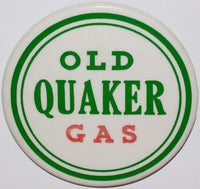 Vintage pinback pin OLD QUAKER GAS green and red Quaker State n-mint condition