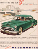 Vintage magazine ad OLDSMOBILE 88 from 1949 with new futuramic rocket engine