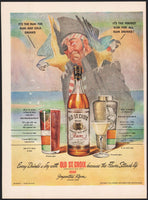 Vintage magazine ad OLD ST CROIX Rum Boston 1945 pirate and parrots pictured