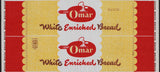 Vintage bread wrapper OMAR WHITE BREAD baker pictured 1953 Omaha new old stock