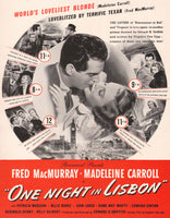 Vintage magazine ad ONE NIGHT IN LISBON movie 1941 Paramount Fred MacMurray