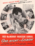 Vintage magazine ad ONE NIGHT IN LISBON movie 1941 Paramount Fred MacMurray
