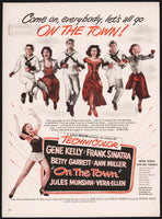 Vintage magazine ad ON THE TOWN movie from 1949 Gene Kelly and Frank Sinatra