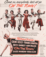 Vintage magazine ad ON THE TOWN movie from 1949 Gene Kelly and Frank Sinatra