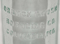 Vintage soda pop bottle ORANGE CRUSH Columbia Missouri embossed early Rare one