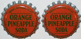 Soda pop bottle caps Lot of 100 ORANGE PINEAPPLE cork lined unused new old stock
