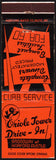 Vintage matchbook cover ORIOLE TOWER DRIVE IN bird pictured Baltimore Maryland