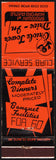 Vintage matchbook cover ORIOLE TOWER DRIVE IN bird pictured Baltimore Maryland