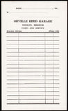 Vintage receipt ORVILLE REED GARAGE Parts Service 1940s Novelty Missouri n-mint+