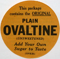 Vintage tin OVALTINE Hospital Size 4lbs Wander Company Chicago dated 1939 RARE