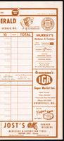 Vintage bowling score sheet FORD CONOCO MFA IGA AG Owensville Missouri n-mint