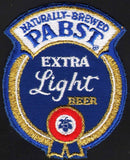 Vintage uniform patch PABST EXTRA LIGHT BEER die cut unused new old stock n-mint+