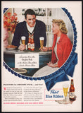 Vintage magazine ad PABST BLUE RIBBON beer from 1948 Mr and Mrs Gregory Peck