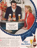 Vintage magazine ad PABST BLUE RIBBON beer from 1948 Mr and Mrs Gregory Peck