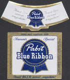 Vintage label PABST BLUE RIBBON Beer Souvenir Special new old stock n-mint+