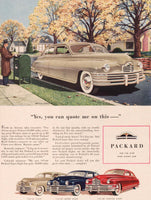 Vintage magazine ad PACKARD from 1948 automobile pictured Melbourne Brindle art