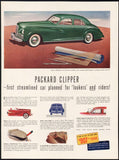 Vintage magazine ad PACKARD CLIPPER AUTOMOBILE 1941 car features pictured