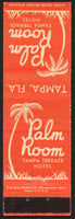 Vintage matchbook cover PALM ROOM tree pictured Tampa Terrace Hotel Florida